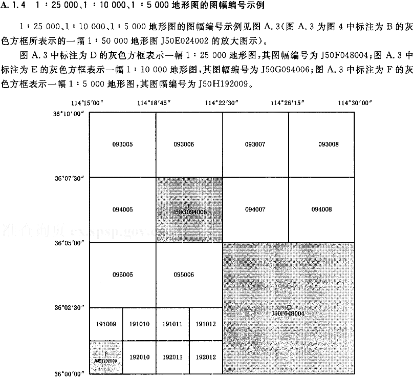 国家基本比例尺地形图分幅和编号 gb/t13989-2012